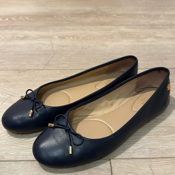 Ralph Lauren Navy Flats - Picture 1 of 4